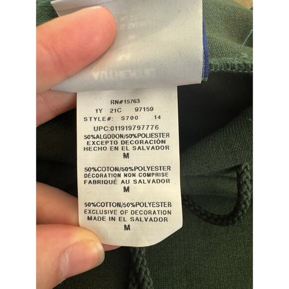 Champion Eco Authentic Green Hoodie Sweatshirt Men’s Medium Pullover - Picture 5 of 8